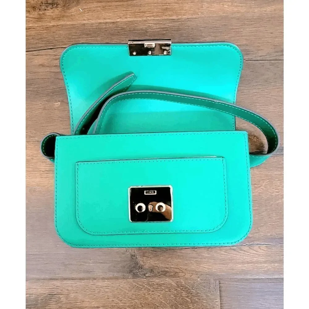 Michael Kors Sloan Editor Leather Shoulder Bag -Palmetto Green